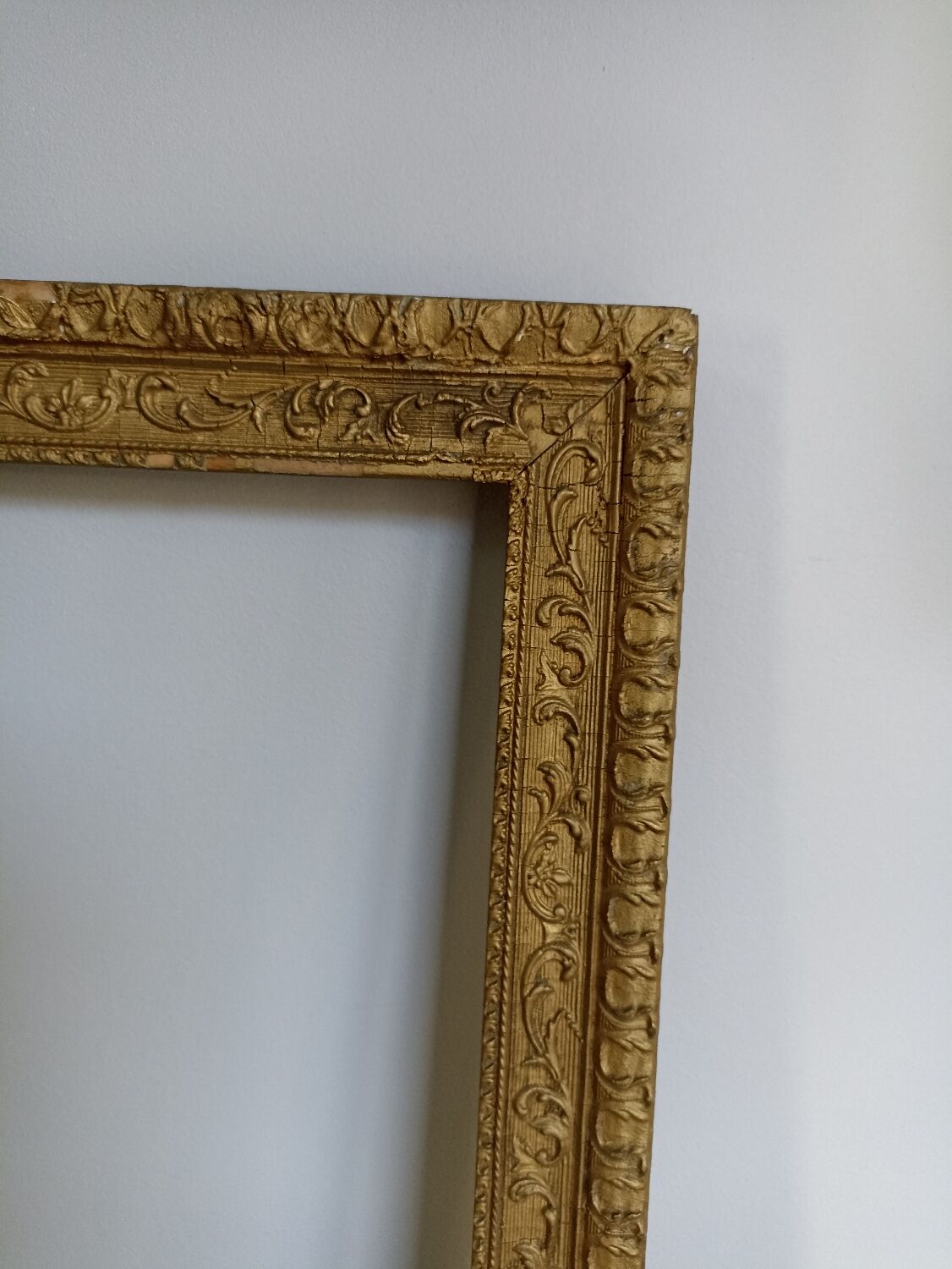 Old gilded wooden frame