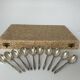 Box set 10 spoons a moka ercuis metal argente louis xvi bamboo baguette