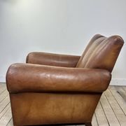 Vintage Leather Club Armchair from the 1950s