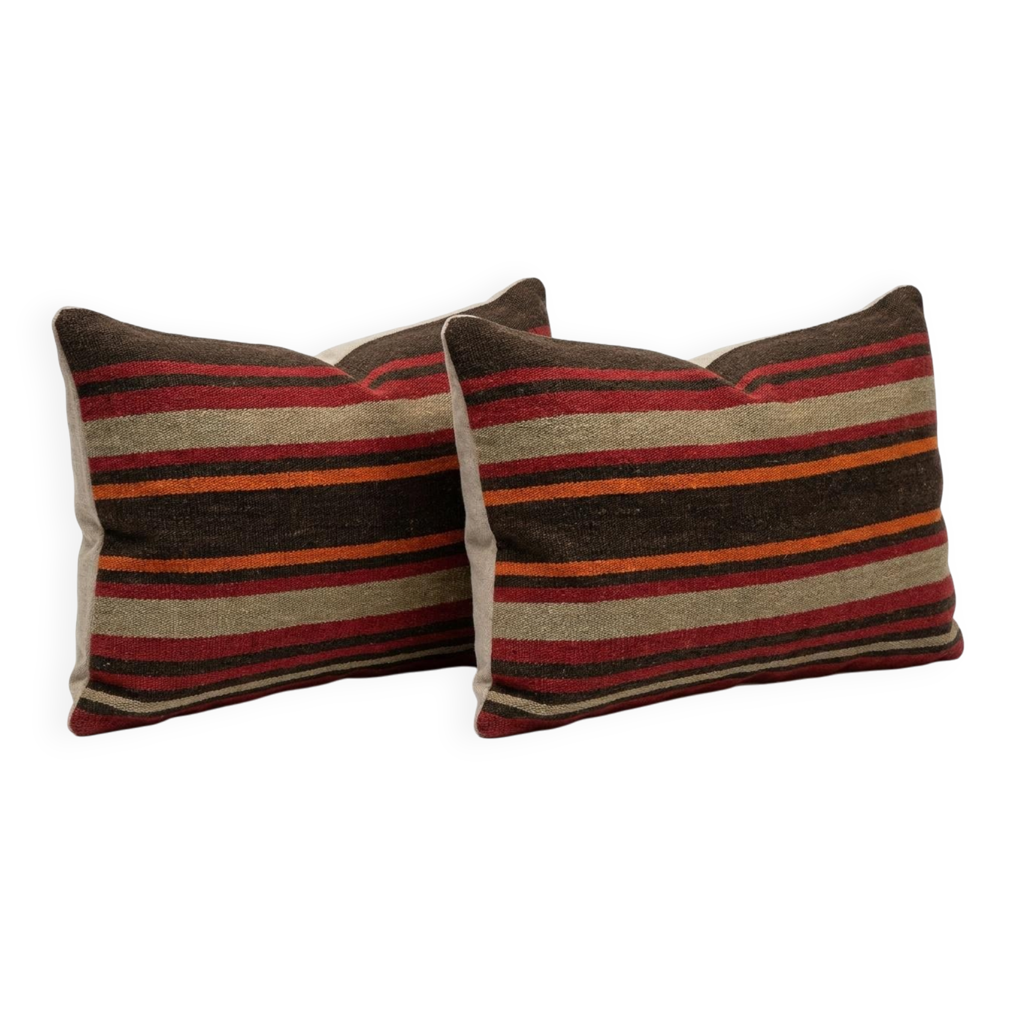 Set of 2 vintage kilim cushion covers 25x51 cm
