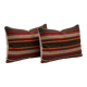 Set of 2 vintage kilim cushion covers 25x51 cm