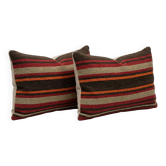 Set of 2 vintage kilim cushion covers 25x51 cm