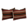 Set of 2 vintage kilim cushion covers 25x51 cm
