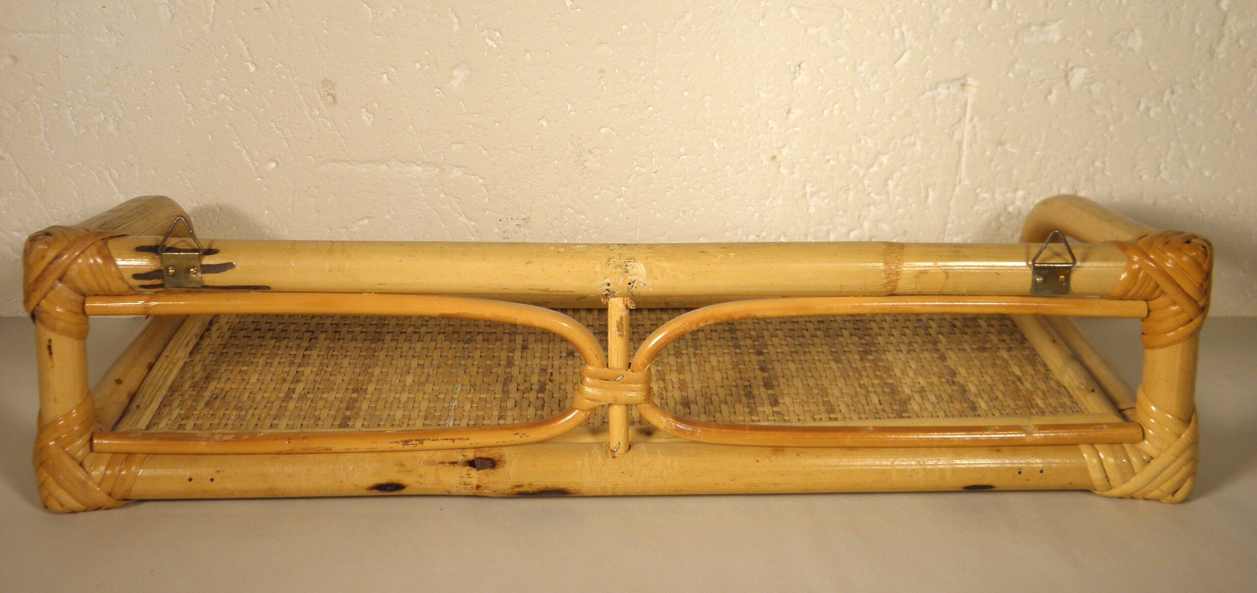 Etagère murale en rotin 45 x 20