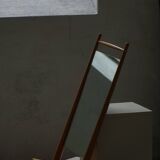 Mid-century Scandinavian floor mirror in wood, 1950–1960