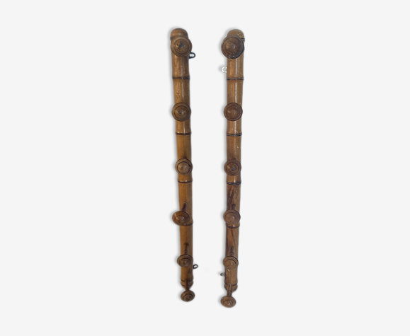 Pair of bamboo coat racks