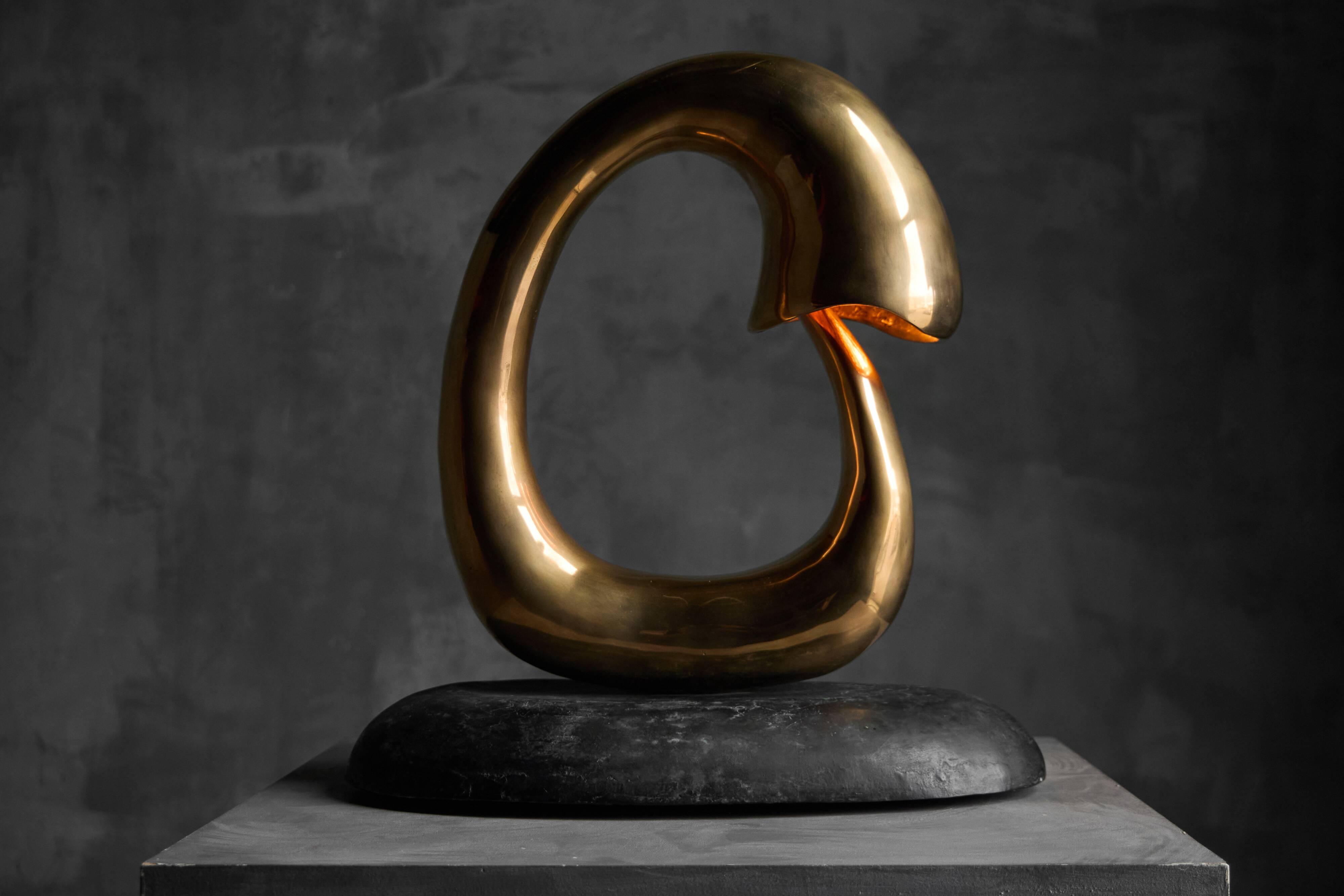 Bronze 'Angler' Lighting Sculpture by Carlo Lorenzetti, Netherlands, 2019