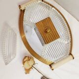 Vintage oval mirror tray