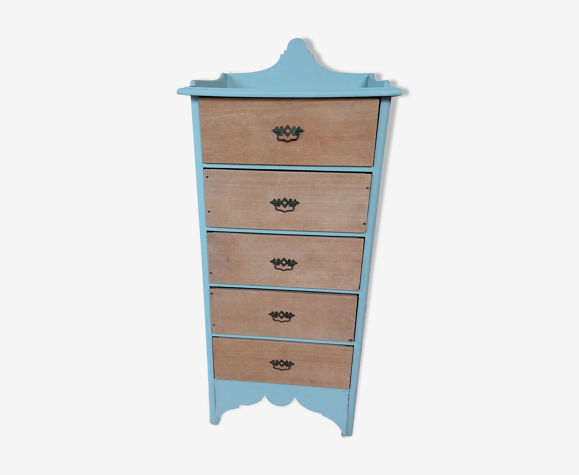 Wood rag 5 drawers old