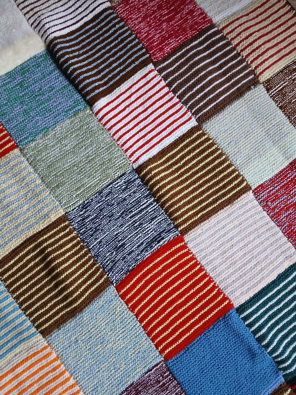 Wool patchwork blanket