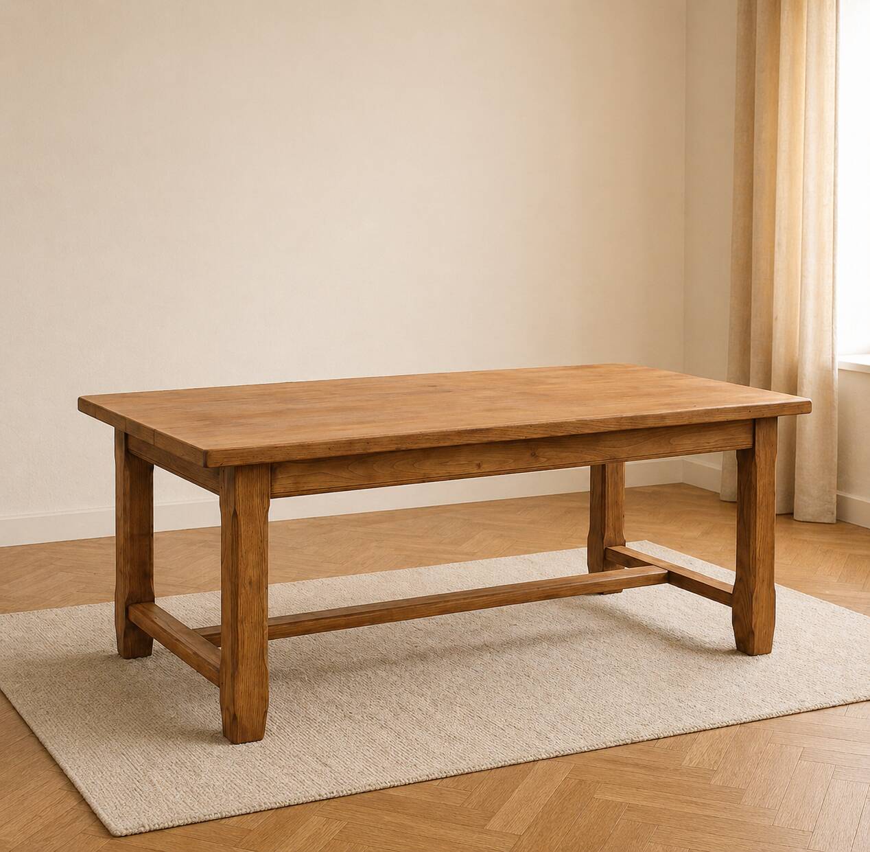 Large extendable farmhouse table 200 to 300 cm – 12/14 people