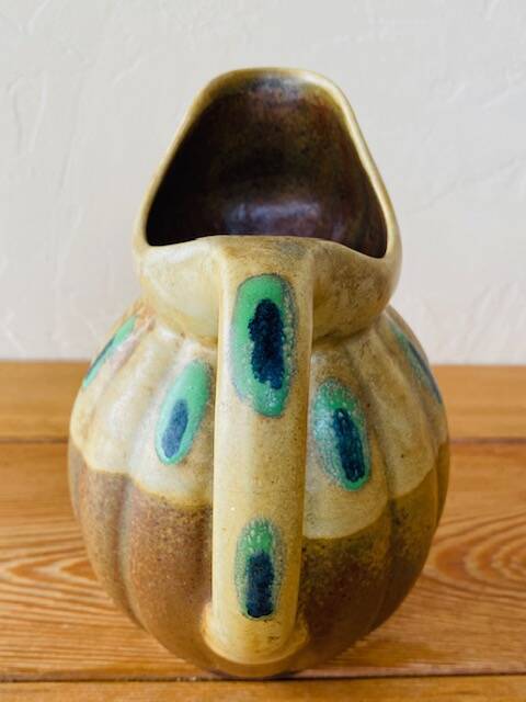 Old ceramic gourd pitcher Louis Lourioux