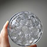 Glass globe flower holder, Reims, 19 holes, vintage 1950-1960