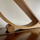Lampe minimaliste en bois 1980
