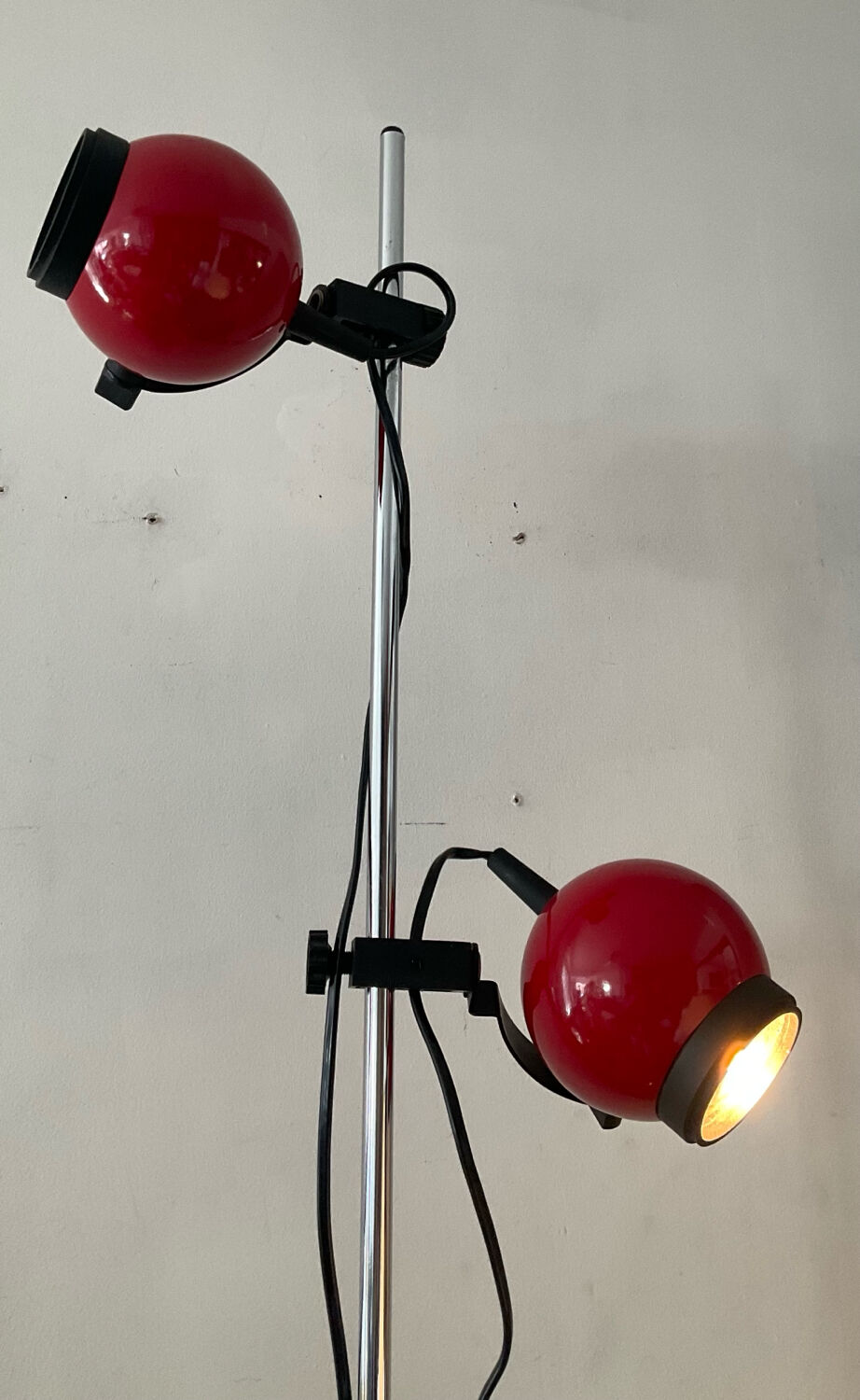 Lampadaire Eyeball double spot des années 70-80