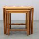 Mid-century Danish oak nesting tables with tile tops