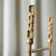 Sculptural brass magazine rack or basket from the 1970s.