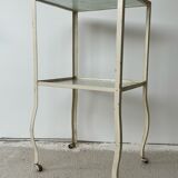 Meuble industriel desserte ou table d'appoint de dentiste en métal des années 30