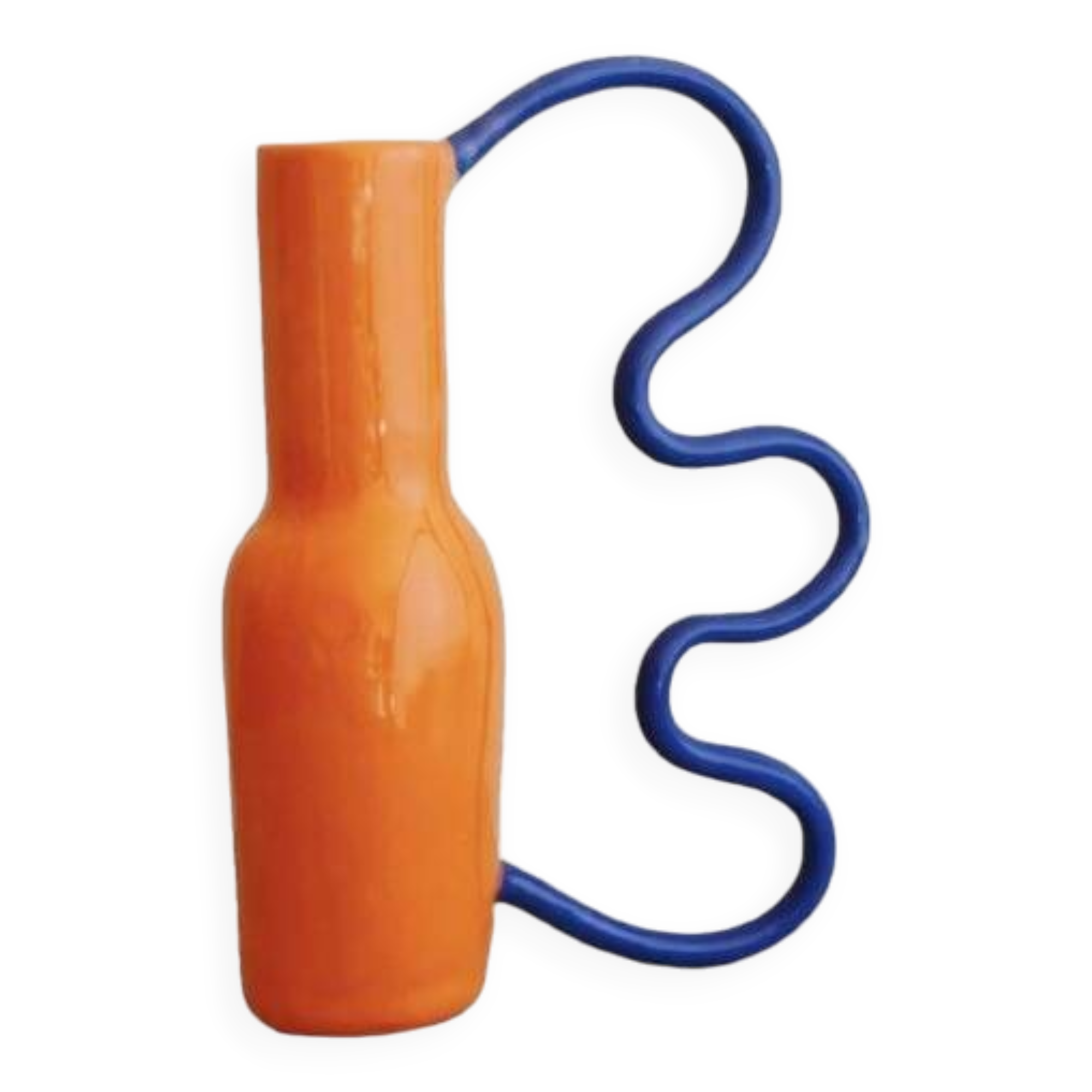 Orange and blue vase