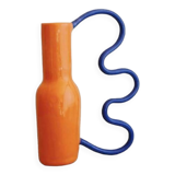 Vase orange et bleu