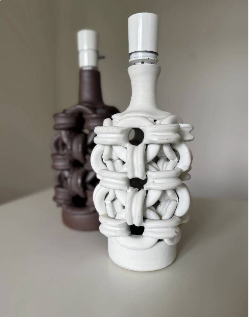 Danish studio pottery ceramic lamp, 1960s