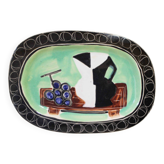 Ceramic plate by Jacques Pouchain for Poet-Laval.