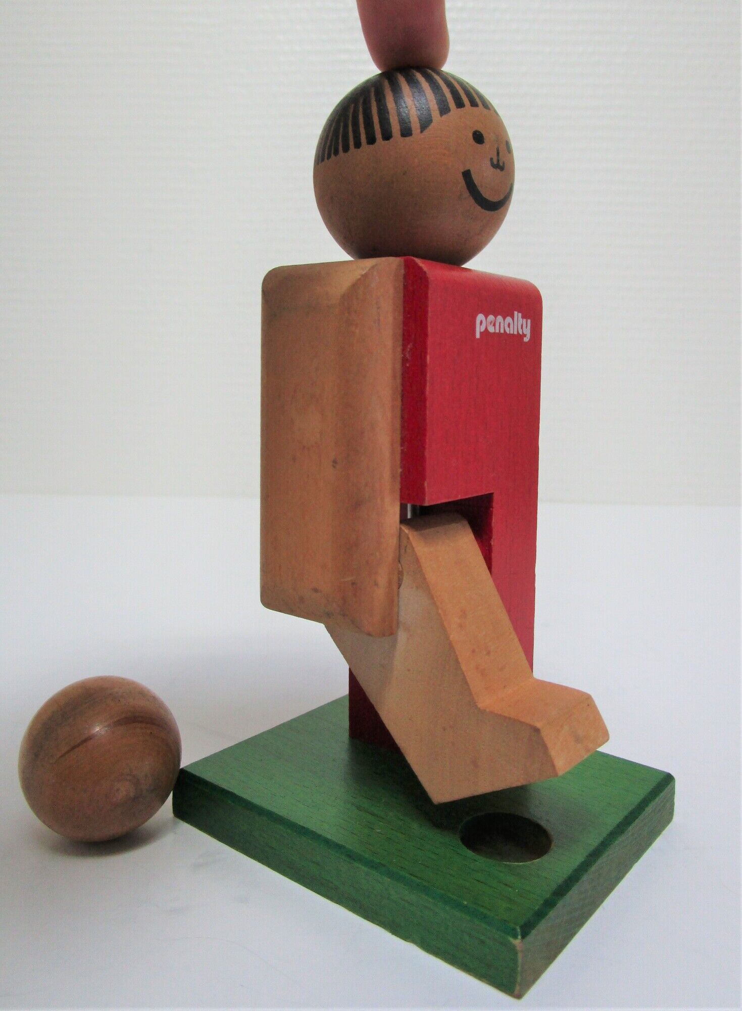 wooden toy footballer design P. Schweizer for Naef Switzerland