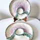 2 vintage artichoke plates in majolica.