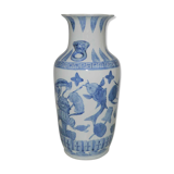 Vase or asian potiche pattern koi carps early xxth