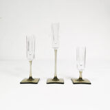 Crystal candlesticks, Rosenthal, designed by G. Jensen, Germany, 1970s
