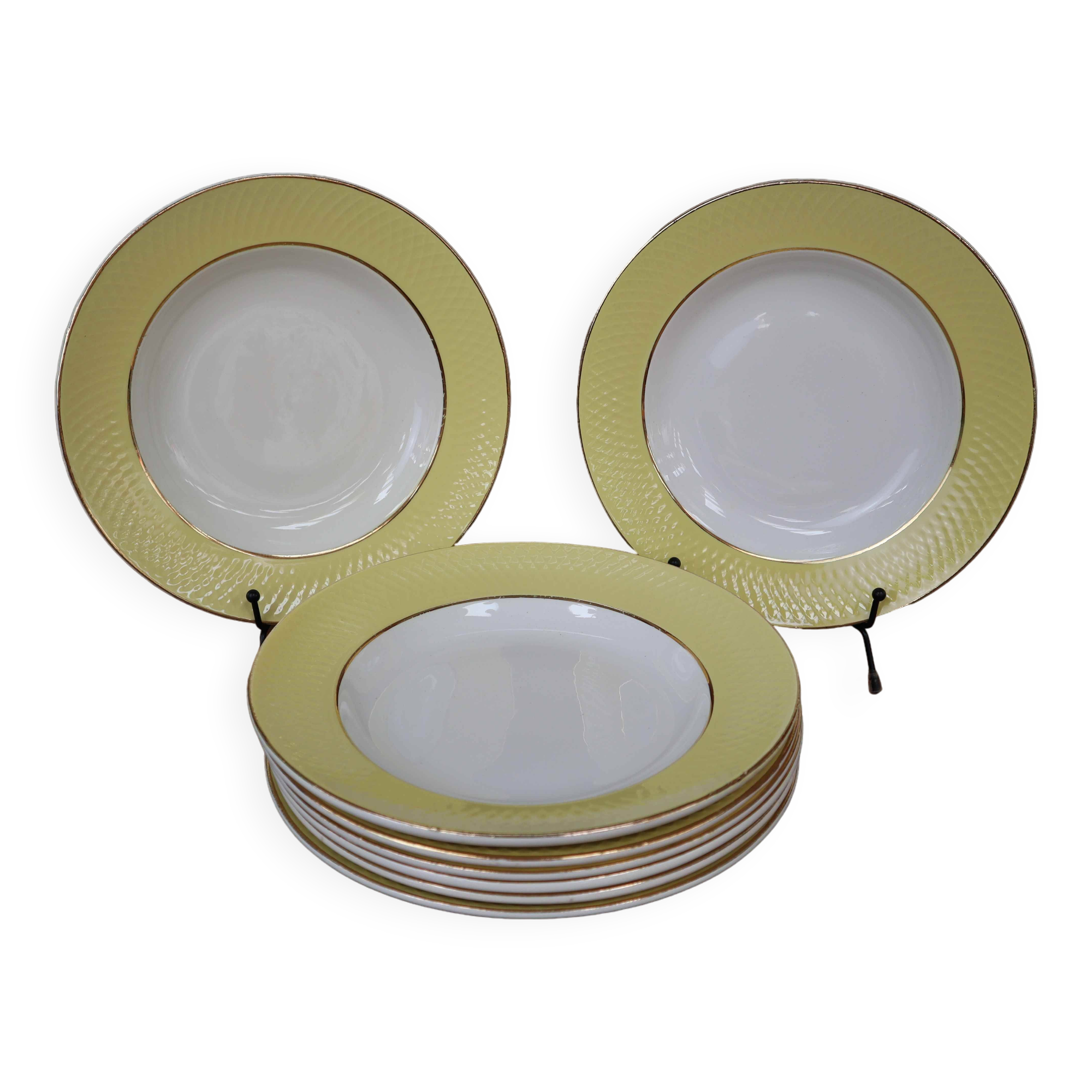 Moulin des Loups ceramic soup plates