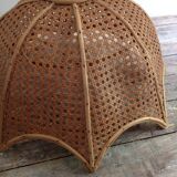 Rattan and caning hanging lamp