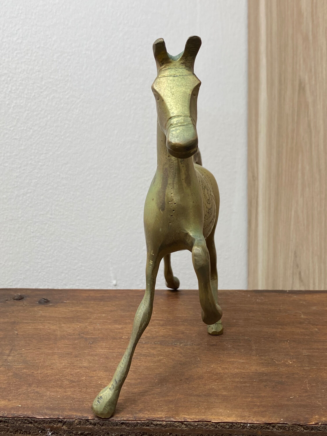 Vintage brass horse