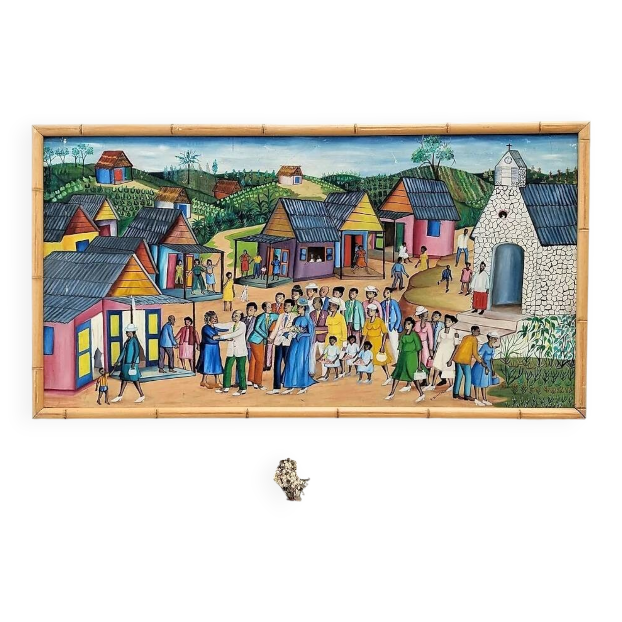 Vintage Naive Art Painting SKU: 4260302