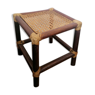 Piece of rattan sofa and cannage, circa 1960