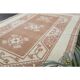 1970s Vintage Turkish Oushak Handmade Wool Cotton Brown Area Rug 166x242