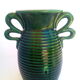 Vase en céramique verte de Blanche Letalle, Saint-Clément Lunéville