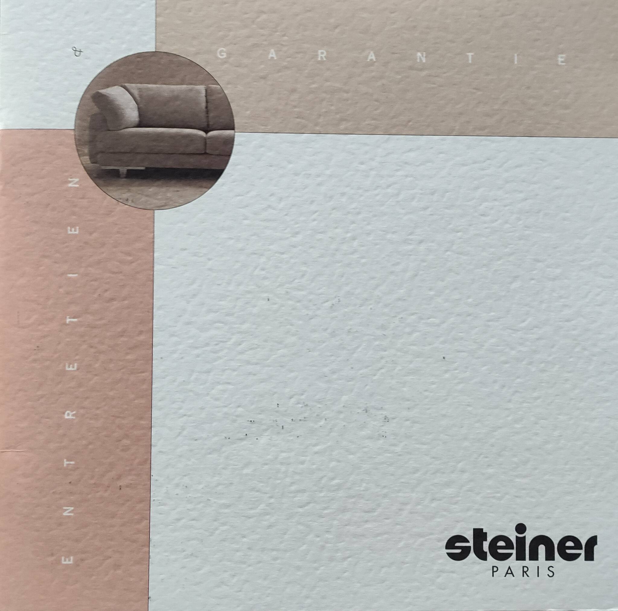 Leather lounge set – Steiner Paris – aluminium base – 1970s/1980s