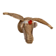 Straw donkey head trophy