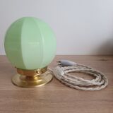 Green opaline table lamp
