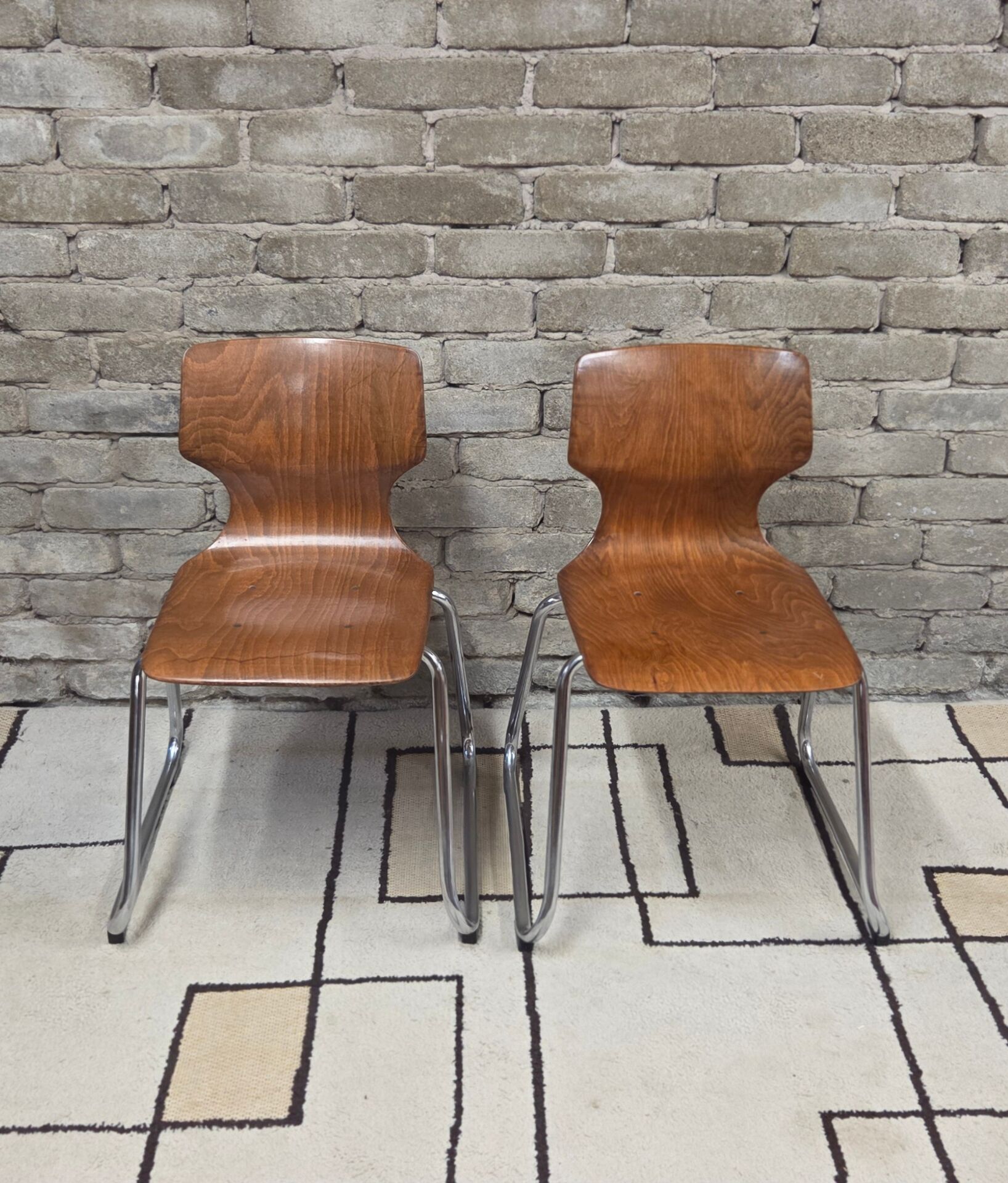 Pair of children's chairs Flötotto 1970s
