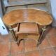 Kidney-shaped bedside table in Louis XV style with marquetry.