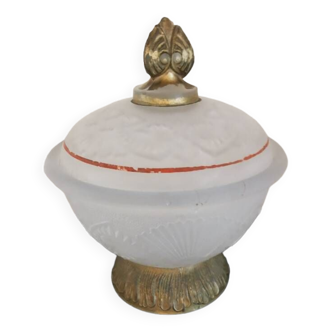 Valerysthal 1908 satin glass sugar bowl