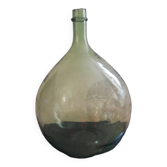 Green blown glass demijohn 25l