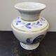 Old vase quimper henriot ceramic white décor blue rooster vintage