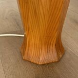 Mid Century Scandinavian pine table lamp 70's design minimalist