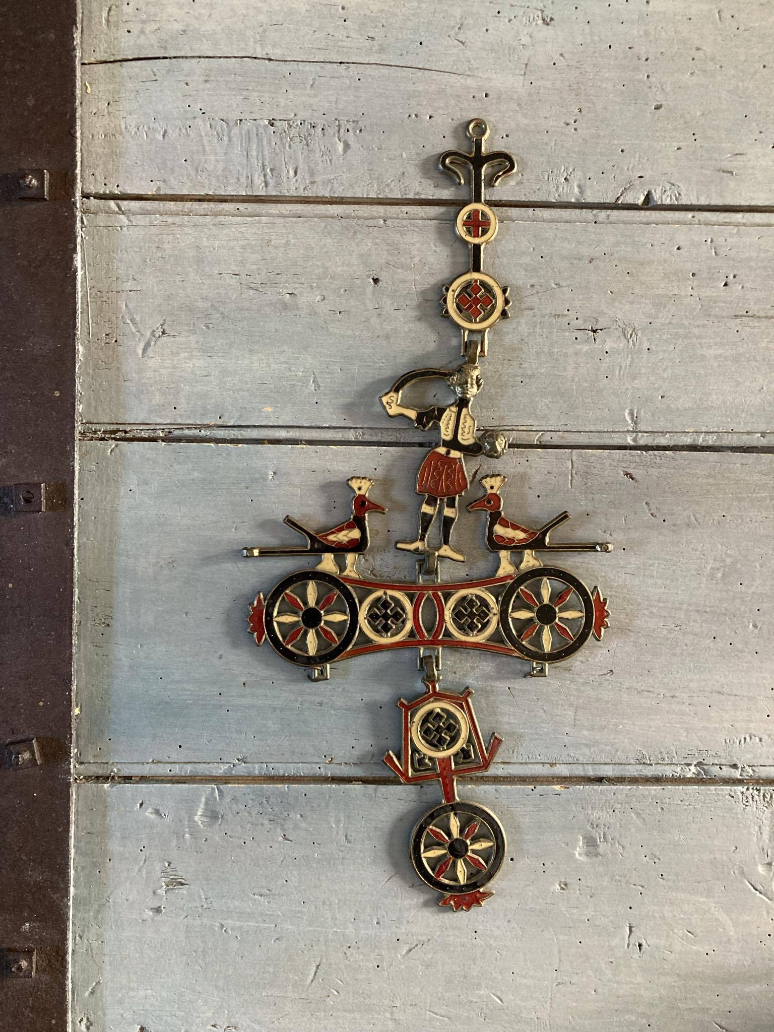 Enameled bronze Byzantine cross