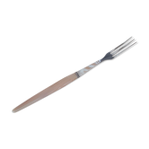 Set of 6 fonted dessert forks in horn