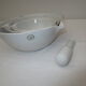 Suite of 3 avignon porcelain mortars with pestle