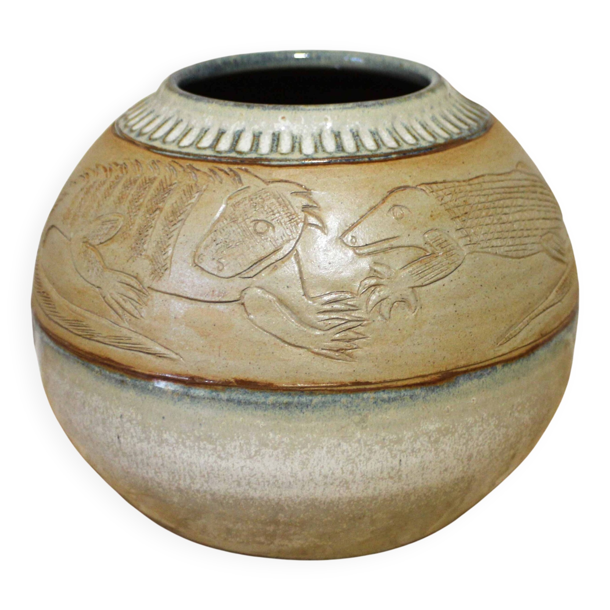 Ceramic vase with reptiles - Balazuc